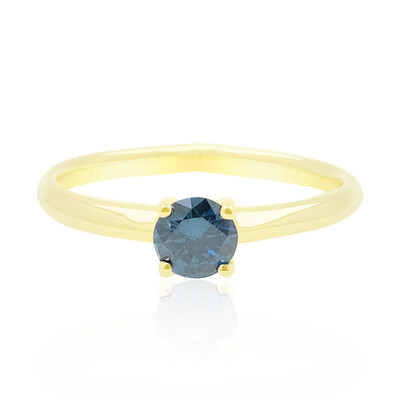 Blauer SI2 Brillant-Goldring (de Melo)