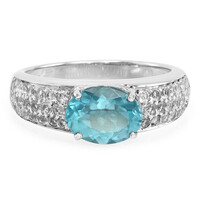 Blauer Apatit-Silberring