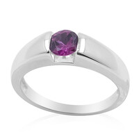 Magenta-Granat-Silberring