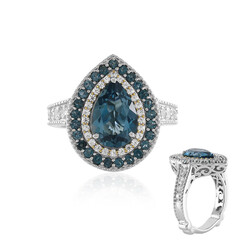 Londonblauer Topas-Silberring (Dallas Prince Designs)