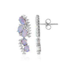 Australischer Opal-Silberohrringe