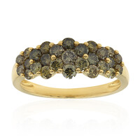 Grüner SI1 Brillant-Goldring (CIRARI)