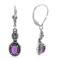 Sambia-Amethyst-Silberohrringe (Desert Chic)