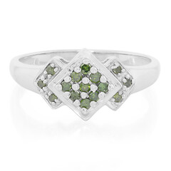 Fancy-Diamant-Silberring