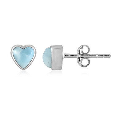 Larimar-Silberohrringe (Bali Barong)