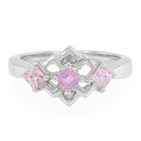 Pinkfarbener Ceylon-Saphir-Silberring
