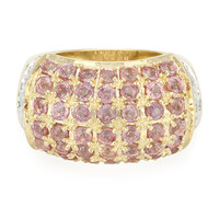 Nicht erhitzter Padparadscha-Saphir-Goldring (AMAYANI)