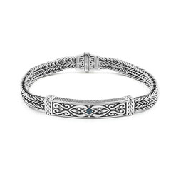 Londonblauer Topas-Silberarmband (Nan Collection)