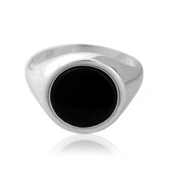 Onyx-Silberring