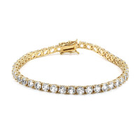 Weißer Topas-Silberarmband