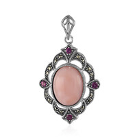 Pinkfarbener Opal-Silberanhänger (Annette classic)