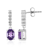 Sibirischer Amethyst-Silberohrringe