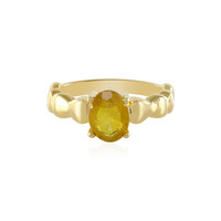 Gelber Madagaskar-Saphir-Silberring