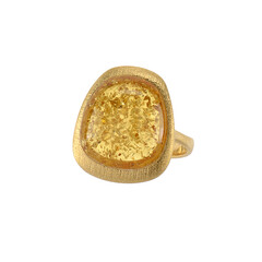 Baltischer Cognac-Bernstein-Silberring
