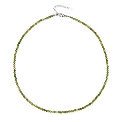 Grüner Turmalin-Silberhalskette
