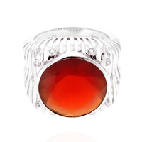 Roter Achat-Silberring