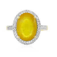 Gelber Madagaskar-Saphir-Silberring