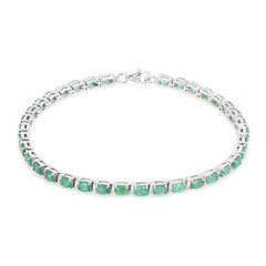 Sambia-Smaragd-Silberarmband