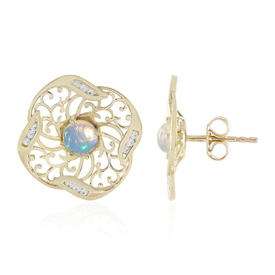 Welo-Opal-Goldohrringe (Ornaments by de Melo)