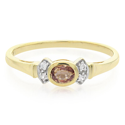 Padparadscha-Saphir-Silberring
