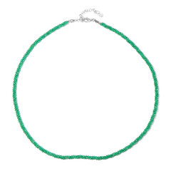 Grüner Onyx-Silberhalskette