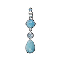 Larimar-Silberanhänger
