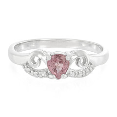 Padparadscha-Saphir-Silberring