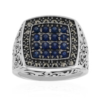 Blauer Saphir-Silberring (Annette classic)