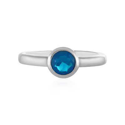 Äthiopischer Blauer Opal-Silberring