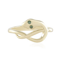 Grüner SI2 Brillant-Goldring