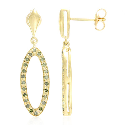 Fancy-Diamant-Silberohrringe