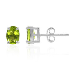 Burmesischer Peridot-Silberohrringe