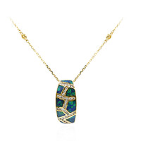 Lightning Ridge-Schwarzer Opal-Goldhalskette (CIRARI)