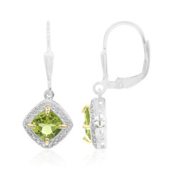 Peridot-Silberohrringe