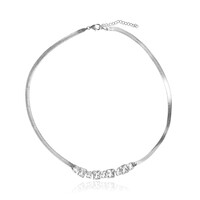 Weißer Topas-Silbercollier
