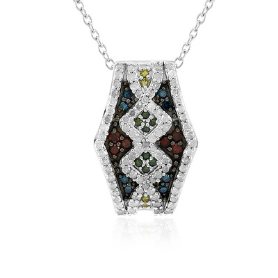 I4 Diamant-Silberhalskette