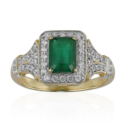 Sambia-Smaragd-Goldring (Adela Gold)