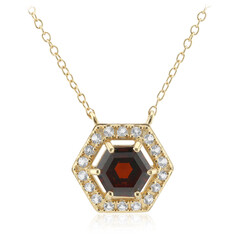 Granat-Silbercollier