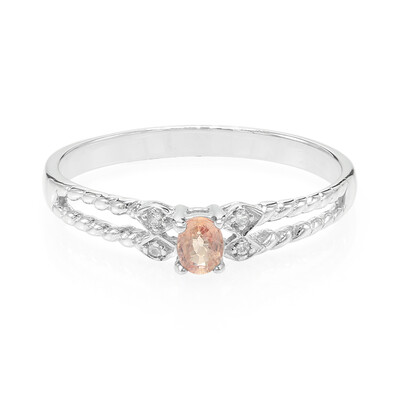 Padparadscha-Saphir-Silberring