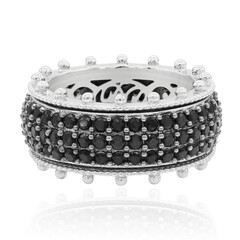 Schwarzer Spinell-Silberring (Dallas Prince Designs)