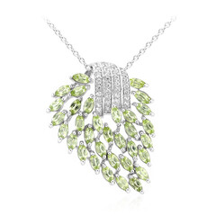 Burmesischer Peridot-Silberhalskette