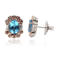 Schweizblauer Topas-Silberohrringe (Dallas Prince Designs)
