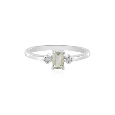 Grüner Amethyst-Silberring