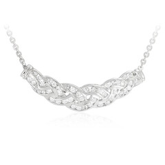 Weißer Topas-Silbercollier