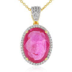 Pinkfarbener Madagaskar-Saphir-Silberhalskette