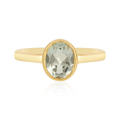 Grüner Amethyst-Silberring