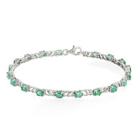 Sambia-Smaragd-Silberarmband