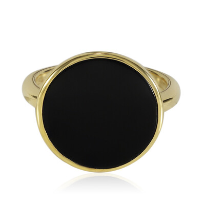 Schwarzer Onyx-Silberring
