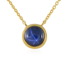 Blauer Stern-Saphir-Silbercollier