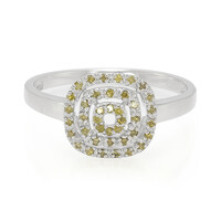 Fancy-Diamant-Silberring